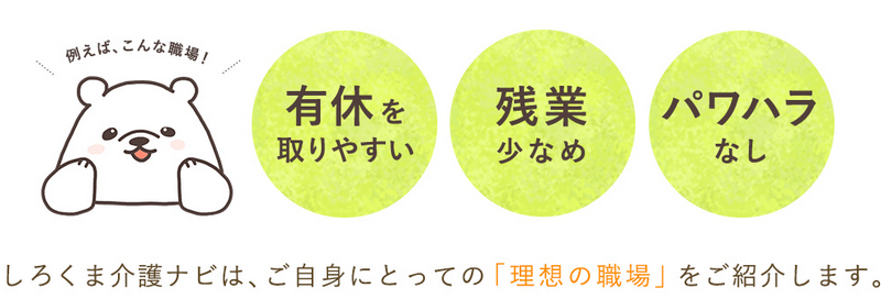 しろくま介護ナビをオススメする３つのポイント