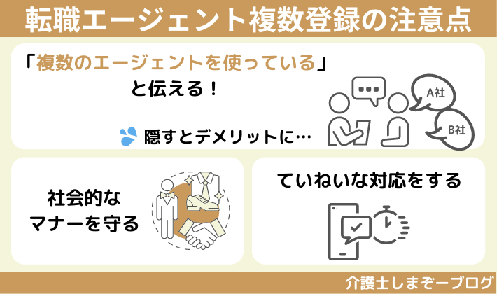 介護の転職エージェントを利用する際の注意点