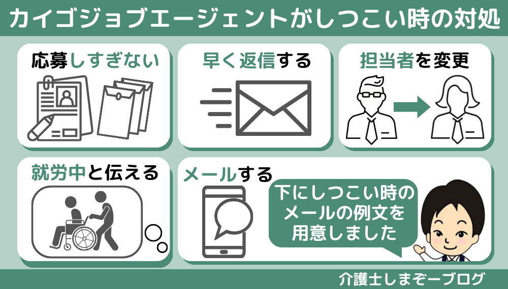 カイゴジョブエージェントの連絡がしつこい時の4つの対処法